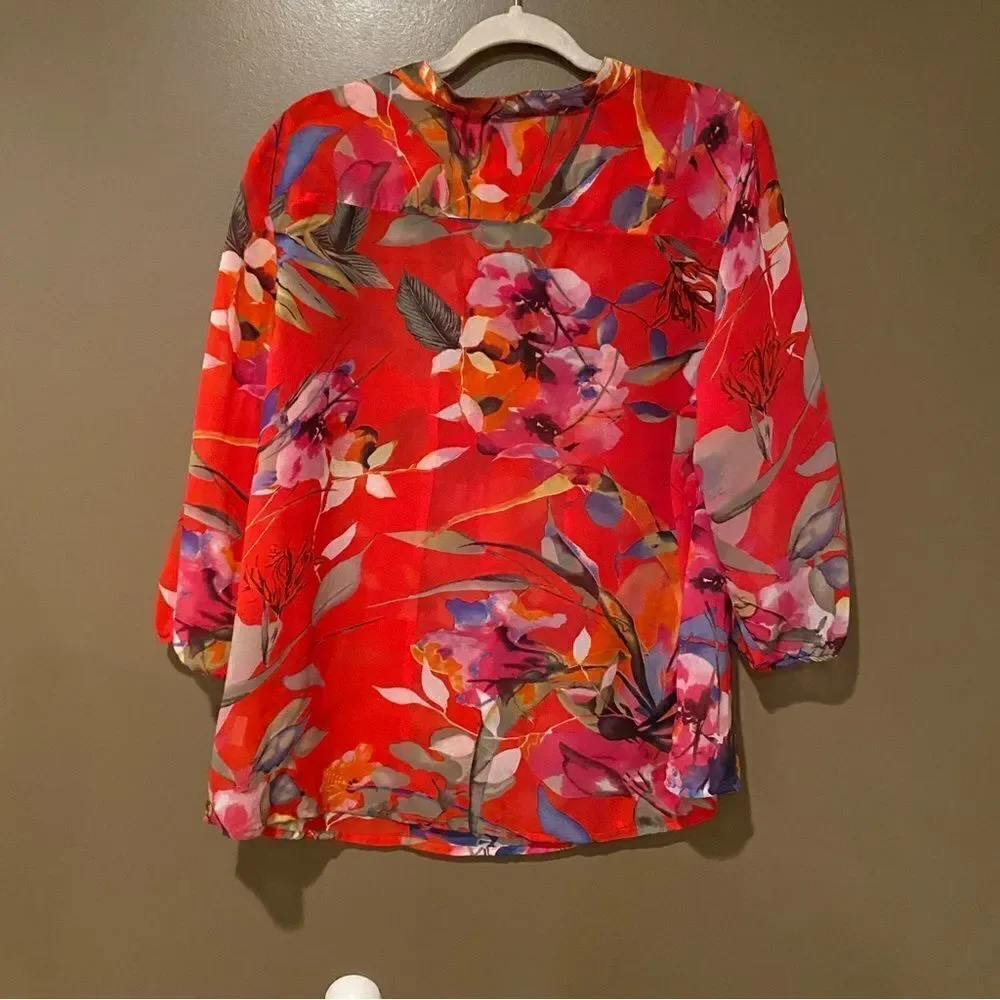 Valerie Stevens Colorful Blouse Size XL